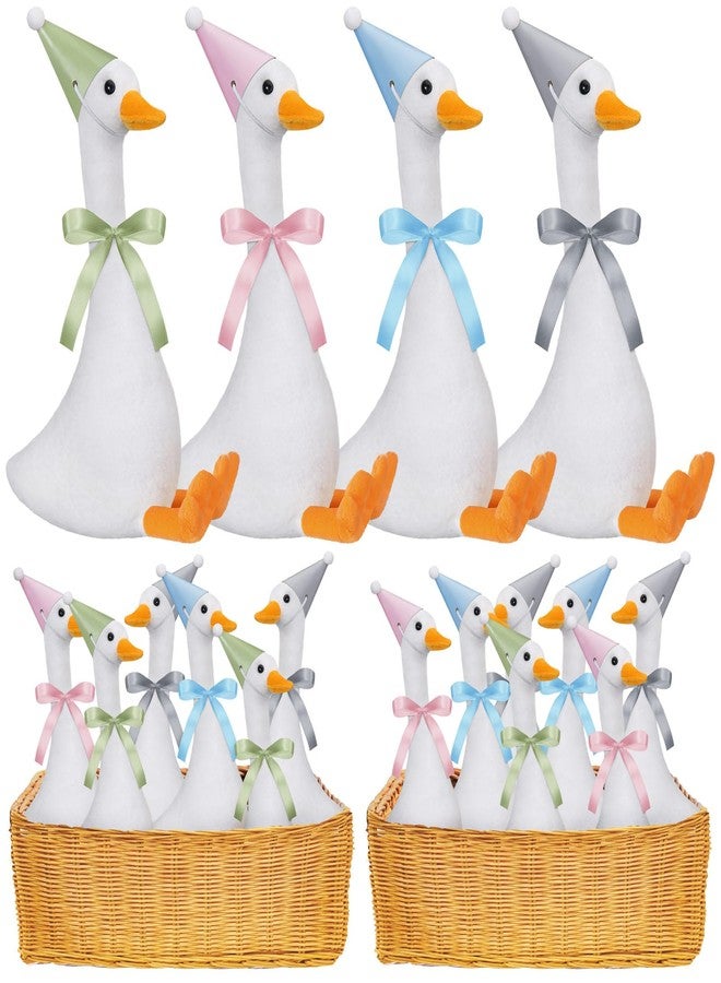 Blueweenly 12 Sets Silly Goose Birthday Decor 1st Adopt a Goose Party Favor Gift 7.1 Inch Stuffed Animal with Mini Party Hat and Ribbon for Christmas Birthday Gift(Cute,Colorful) - Image 2